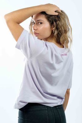 VIOLET BASIC OVERSIZE TEE