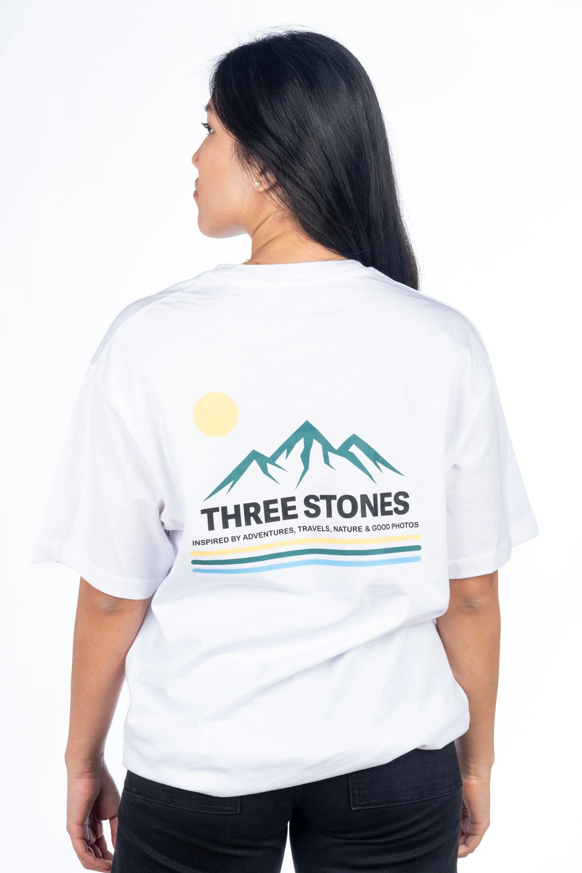 CAMISETA MOUNTAIN WHITE OVERSIZE