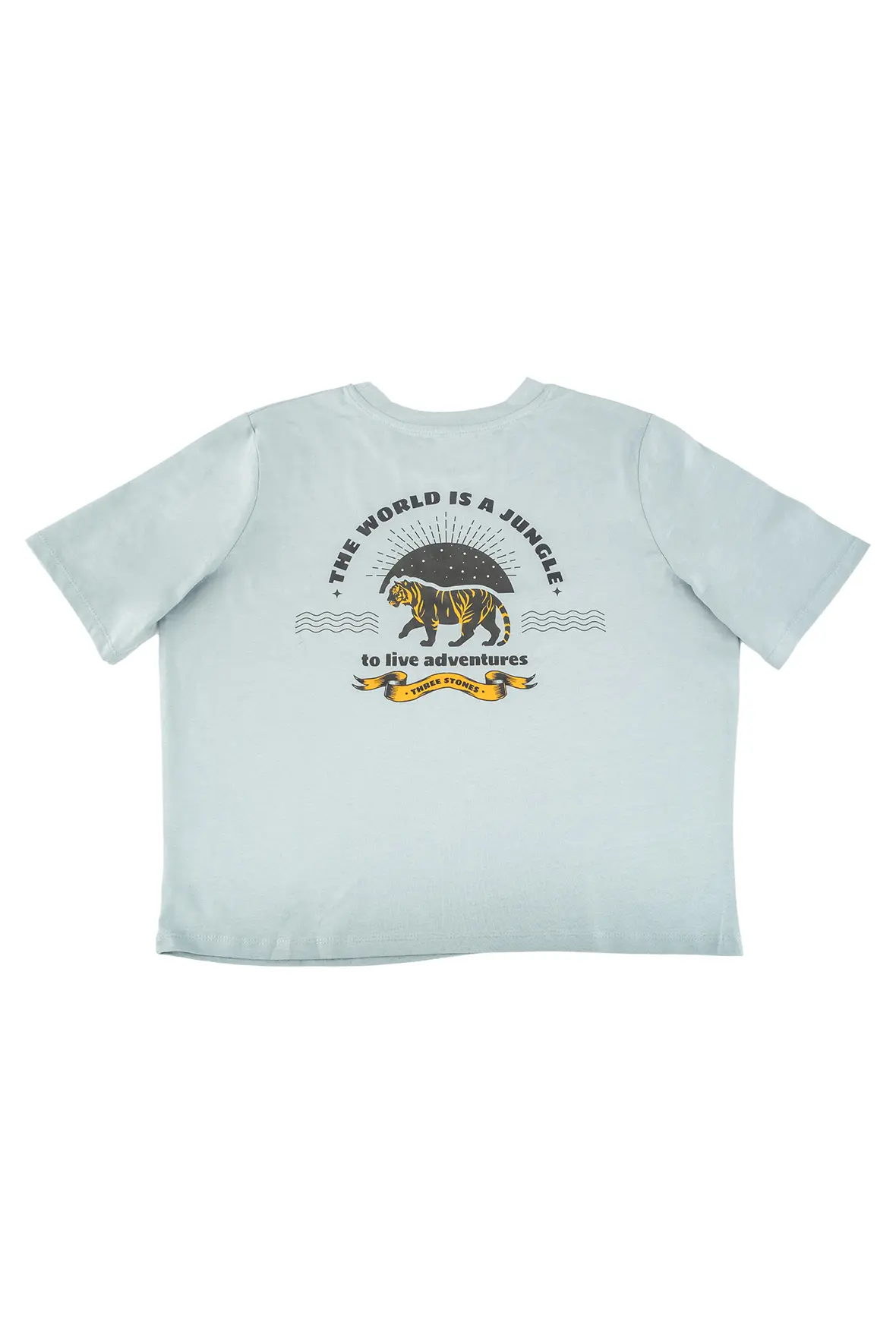 CAMISETA DE MUJER TIGER TURQUESA CROPPED