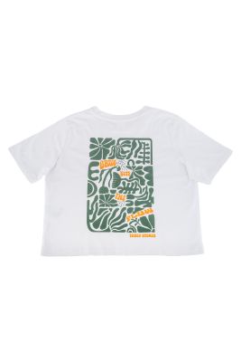 CAMISETA DE MUJER FLOW BLANCA CROPPED 