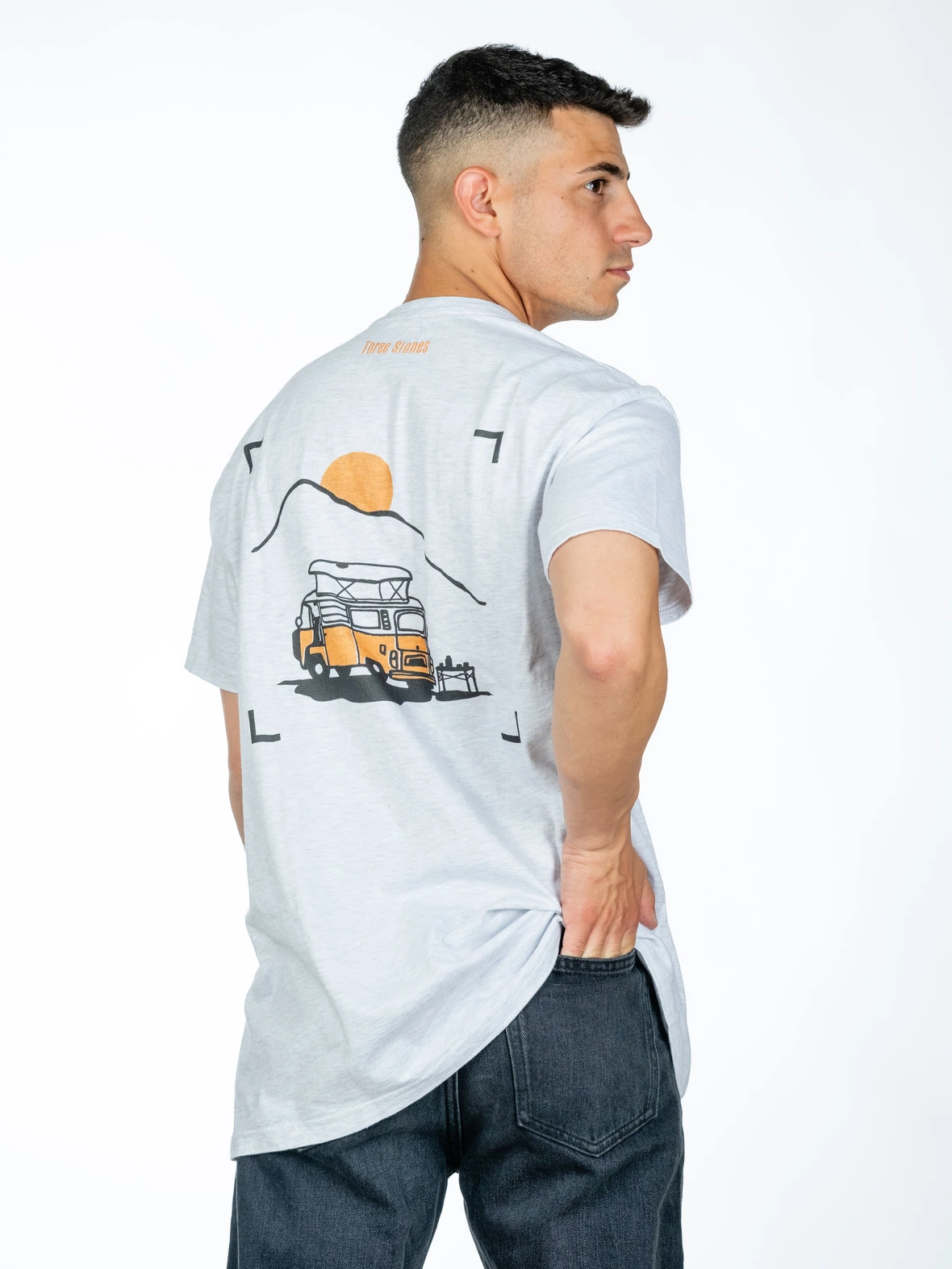 HEATHER GREY CAMPER TEE