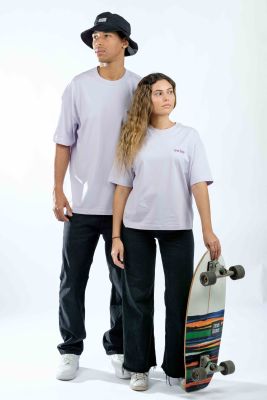 VIOLET BASIC OVERSIZE TEE