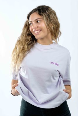 VIOLET BASIC OVERSIZE TEE