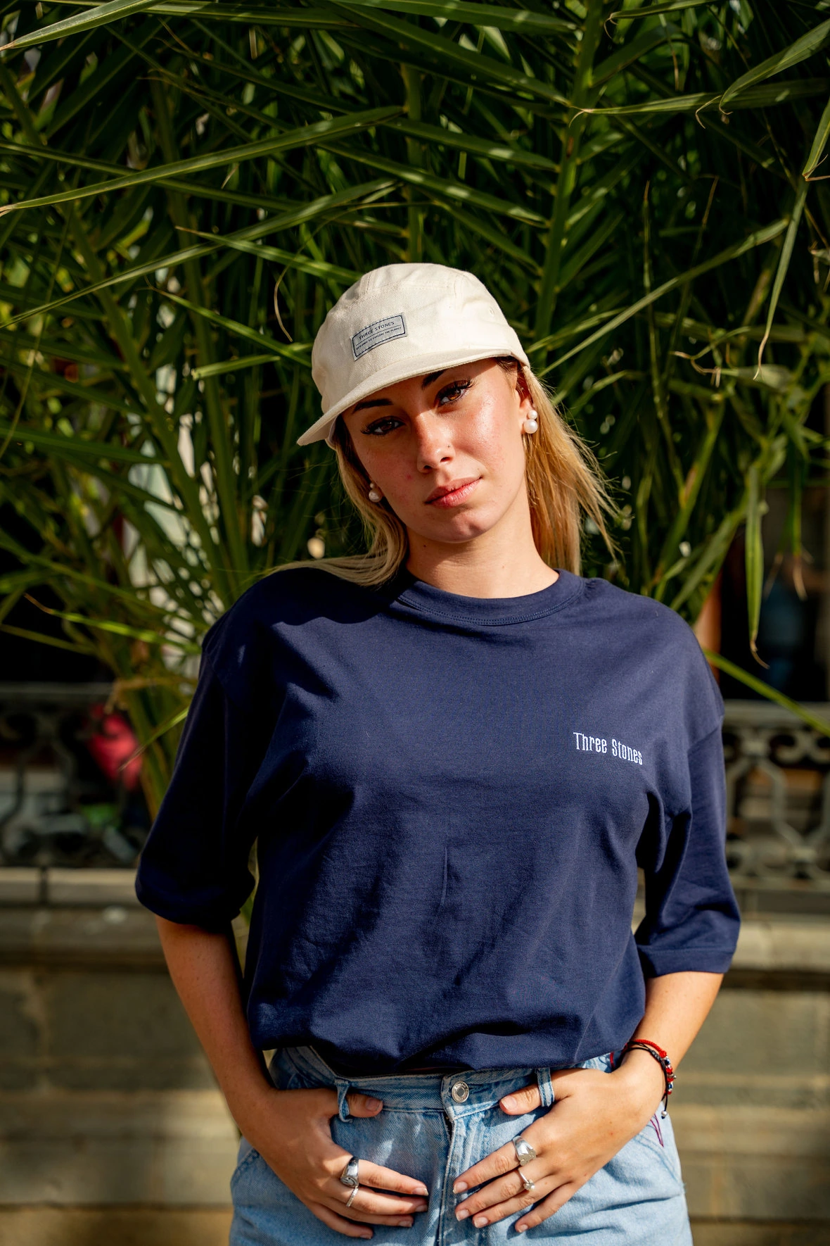 WHITE SAND 5 PANELS CAP