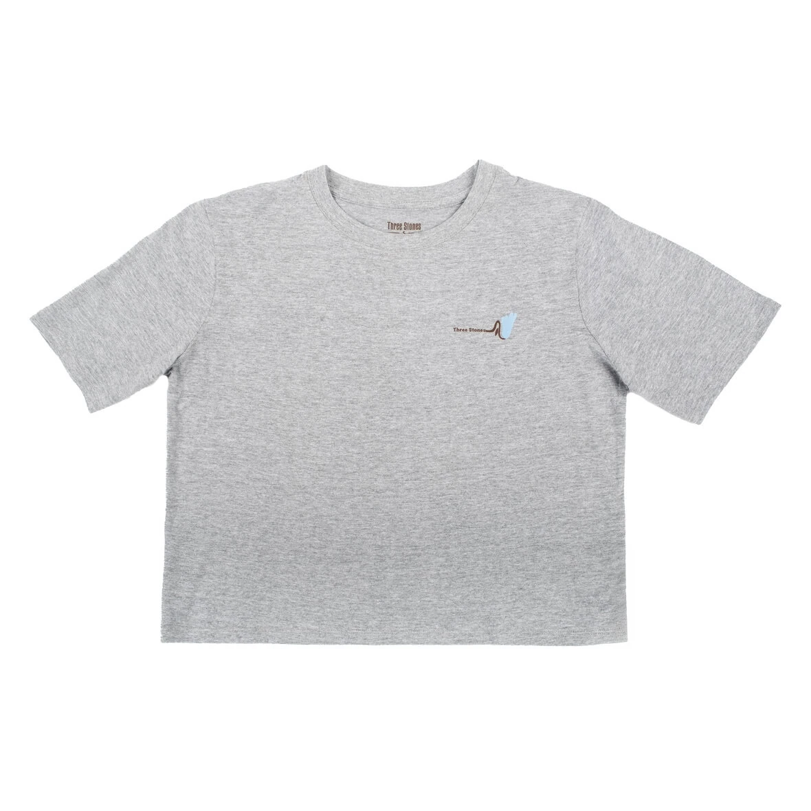 CAMISETA DE MUJER TRUST THE PROCESS GRIS CROPPED