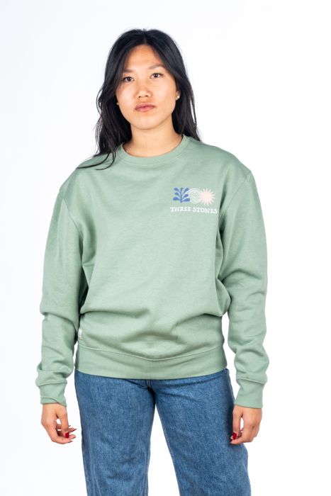 SUDADERA FREE SPIRIT VERDE MINT MUJER
