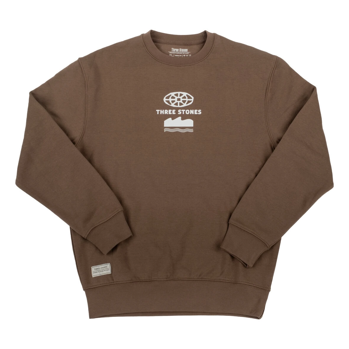 SUDADERA THE ISLAND AND THE WAVE MARRÓN HOMBRE